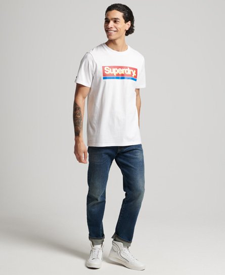 Men\'s Vintage Core Logo Seasonal T-Shirt in Brilliant White | Superdry US