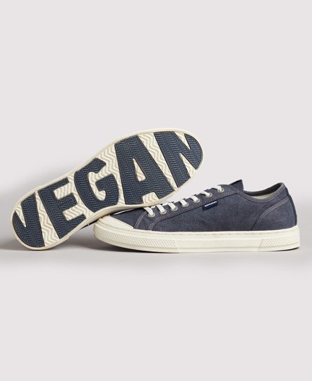 Lage vegan Vintage sneakers met gevulkaniseerde look