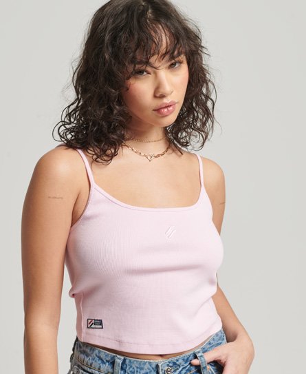 Superdry Women’s Code Essential Strappy Tank Top Pink / Roseate Pink - Size: 14