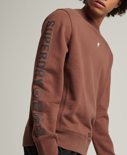 Superdry Code Logo Linear sweatshirt met ronde hals en losse pasvorm