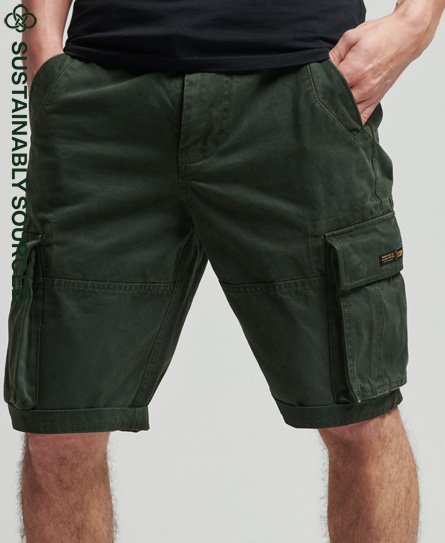 Superdry Men’s Organic Cotton Vintage Core Cargo Heavy Shorts Green / Surplus Goods Olive - Size: 30
