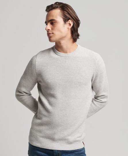 Teksturowany sweter z dzianiny Vintage z okrągłym dekoltem