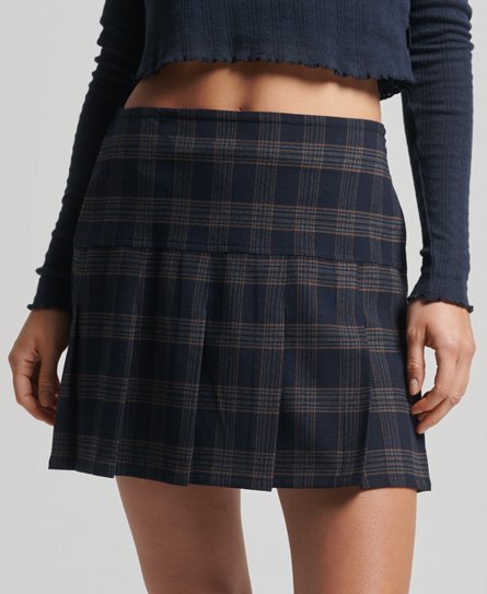 Vintage Tweed Pleat Mini Skirt