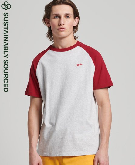 Essential Baseball-T-skjorte i økologisk bomull med logo
