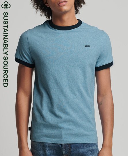 Essential Ringer-T-Shirt aus Bio-Baumwolle mit Logo