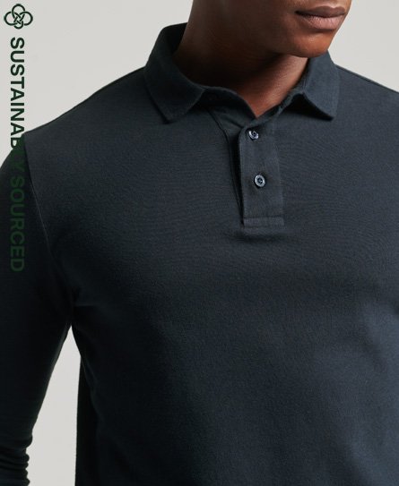 Studios Organic Cotton Long Sleeve Polo Shirt