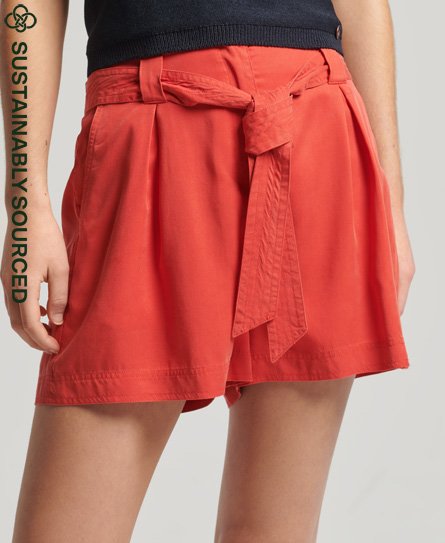 Superdry Women’s Vintage Paperbag Shorts Red / Americana Red - Size: 14