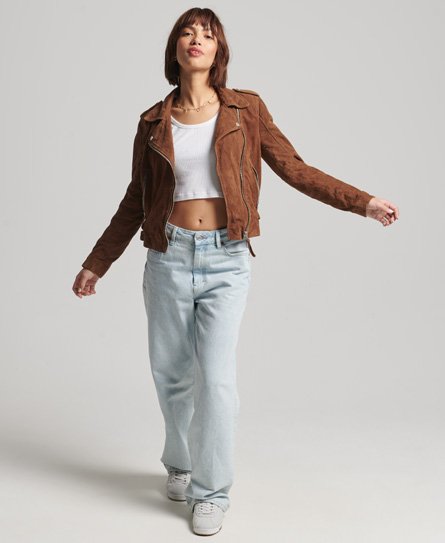 Superdry suede leather clearance jacket