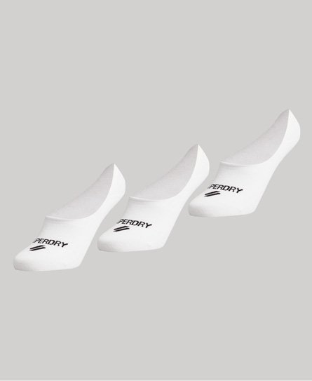 Superdry Women’s Sport Coolmax® No Show Sock White / White Multipack - Size: S/M