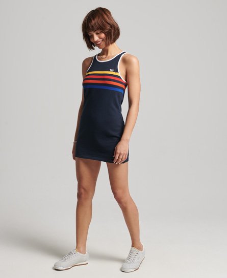 Superdry Women's Organic Cotton Vintage Stripe Dress Navy / Eclipse Navy