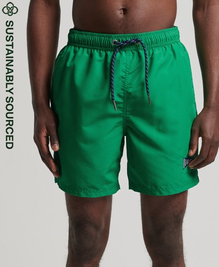 Superdry Men’s Vintage Varsity Swim Shorts Green / Botanical Green - Size: S