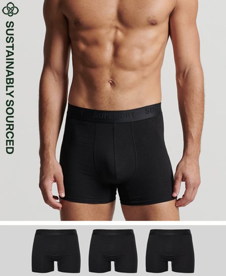 Boxer in cotone biologico in confezione da tre Superdry Uomo Abbigliamento Intimo Boxer shorts 