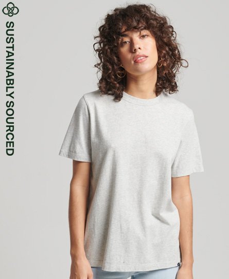 Camiseta de algodón orgánico con logo Vintage