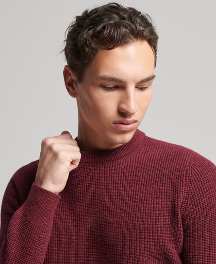 Teksturowany sweter z dzianiny Vintage z okrągłym dekoltem