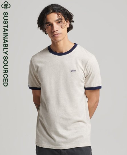 Camiseta de algodón orgánico con logotipo Essential Ringer