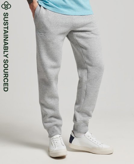 Superdry Men’s Organic Cotton Vintage Logo Embroidered Joggers Light Grey / Athletic Grey Marl - Size: M
