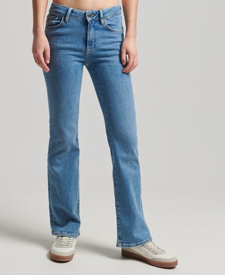 Mid Rise Slim Flare Jeans