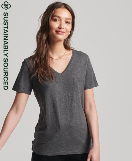 Organic Cotton Studios Pocket V-Neck T-Shirt