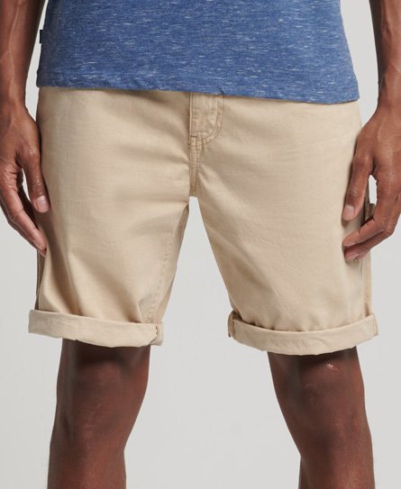 Superdry Men’s Organic Cotton Vintage Carpenter Shorts Cream / Stone Wash - Size: 30