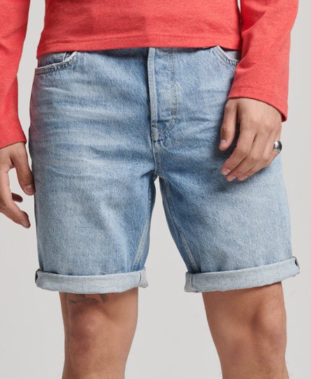 Vintage raka shorts i ekologisk bomull