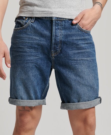 Vintage shorts i økologisk bomuld med lige ben