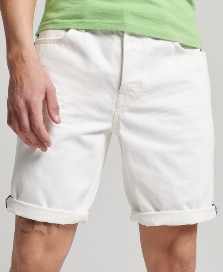 Superdry Men’s Organic Cotton Vintage Straight Short White / Rockwood Vintage White - Size: 28