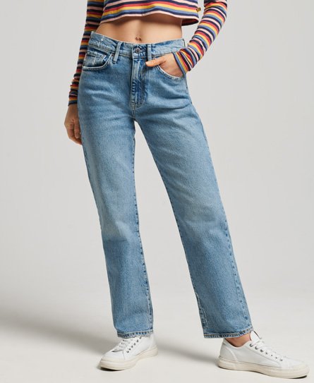 High Rise rechte jeans