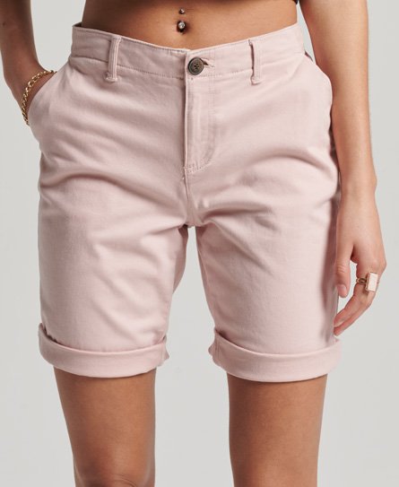 Superdry Women’s City Chino Shorts Pink / Peach Whip - Size: 8