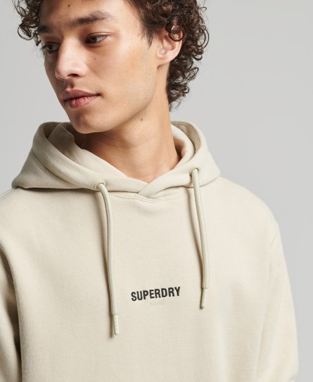 Embroidered Micro Logo Loose Fit Hoodie
