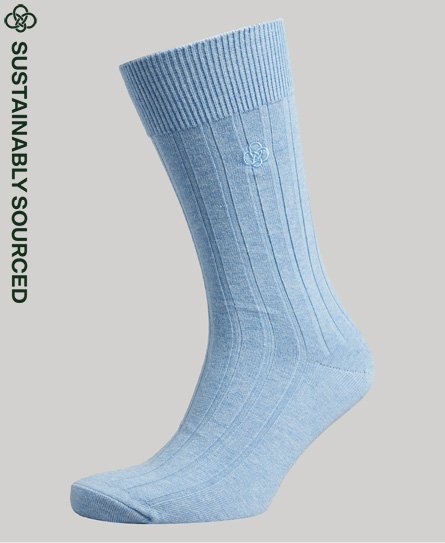 Casual sokker i økologisk bomuld med rib
