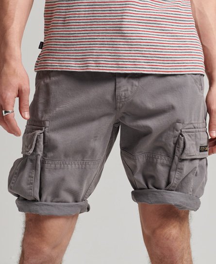 Superdry Men’s Organic Cotton Vintage Core Cargo Heavy Shorts Grey / Naval Grey - Size: 30
