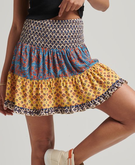 Vintage Tiered Mini Skirt