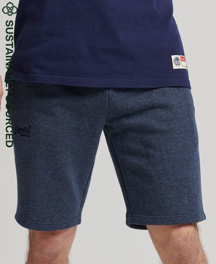 Superdry Men’s Organic Cotton Vintage Logo Jersey Shorts Navy / Vintage Navy Marl - Size: S