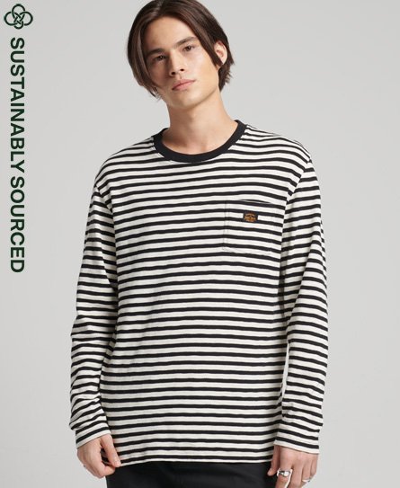 Striped Workwear Long Sleeve Top