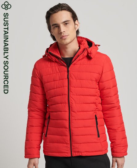Superdry Men’s Hooded Fuji Jacket Red / High Risk Red - Size: Xxxl