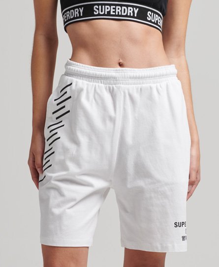 Superdry Women’s Code Core Sport Boy Shorts White / Optic - Size: 6