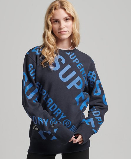 Unisex Core Logo All Over Print Crew Sweatshirt
