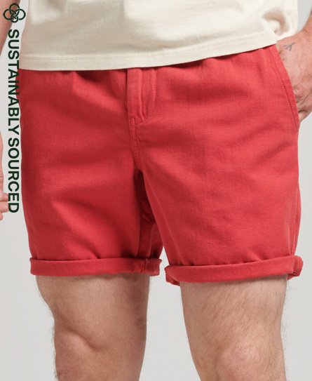 Pantalones cortos sobreteñidos de algodón orgánico con logotipo Vintage Logo