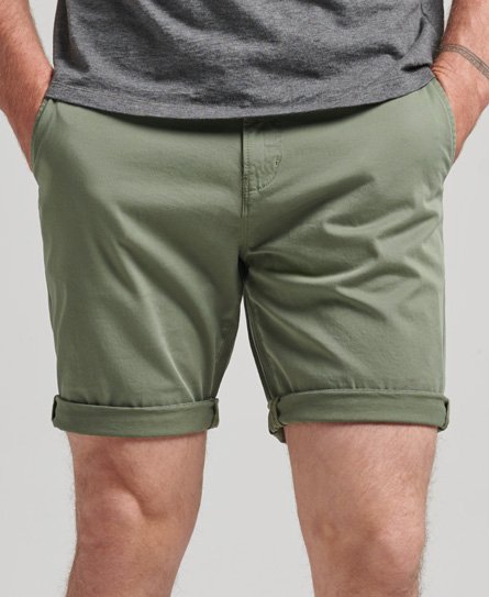 Superdry Men’s Organic Cotton Core Chino Shorts Green / Thyme - Size: 30