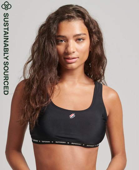 Superdry Women’s Micro Elastic Recycled Bikini Top Black - Size: 6