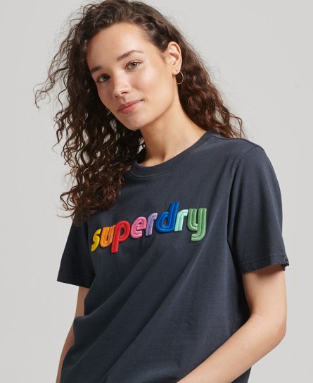 Vintage Core Rainbow-T-skjorte med logo