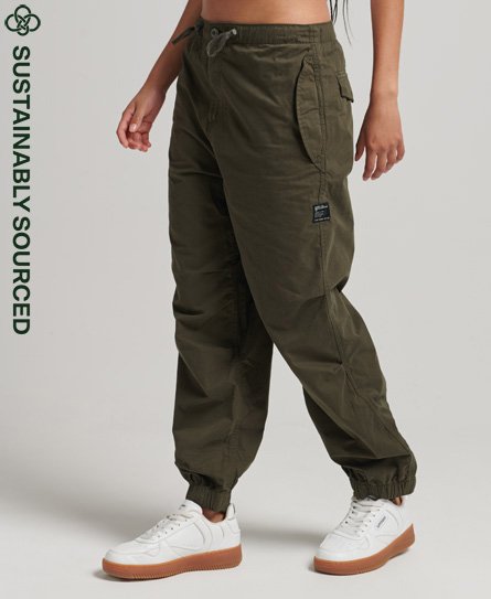 Superdry Men’s Organic Cotton Parachute Grip Pants Green / Olive Night - Size: 32/32