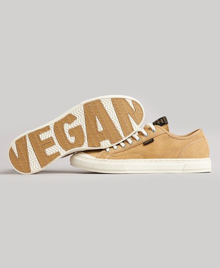 Lage vegan Vintage sneakers met gevulkaniseerde look