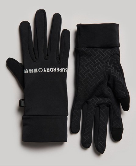 SxM Superdry Men Sport & Swimwear Skiwear Ski Accessories Mens Sport Snow Glove Liners Black Size 