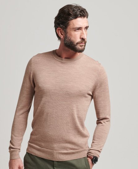 Sweter z okrągłym dekoltem z wełny merino