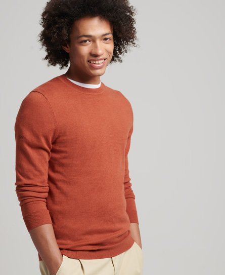 Sweter z okrągłym dekoltem z bawełny eko z kaszmirem