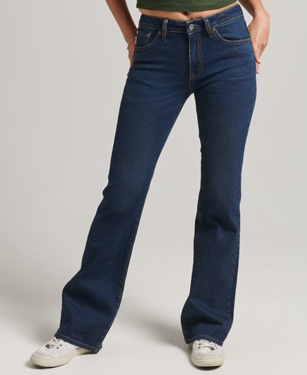 Tætsiddende jeans i økologisk bomuld med mellemhøj talje