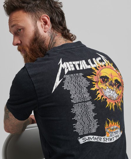 Superdry Men’s Metallica x Limited Edition Band T-Shirt Black / Mid Back In Black - Size: XS
