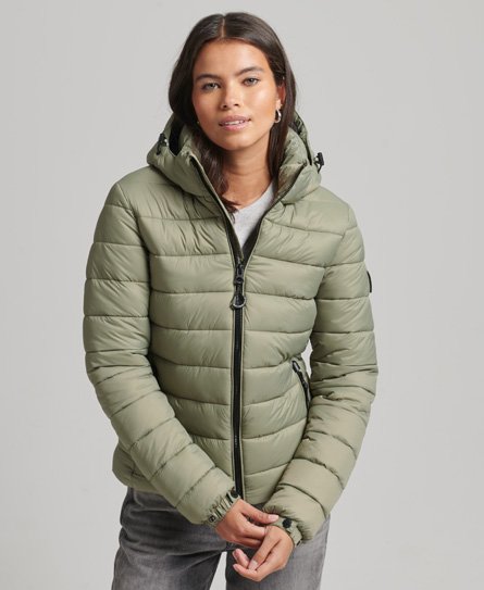 Displacement suicide balanced Womens - Hooded Classic Puffer Jacket in White | Superdry