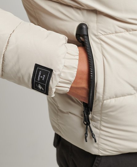 Superdry Hooded Classic Puffer Jacket - Pelican (as8, alpha, s, regular,  regular, S) : : Fashion